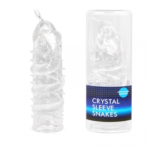 Насадка стимулирующая "Crystal Sleeve" в виде змеи