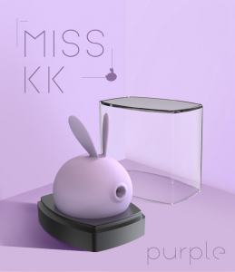 Вибратор-стимулятор "Miss KK" фиолетовый кролик