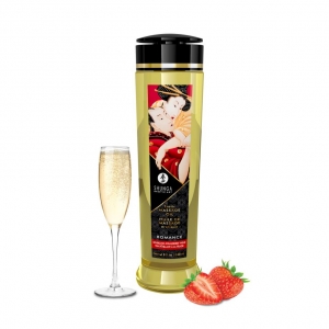Массажное масло "Shunga Romance" с ароматом клубника-шампанское, 240ml