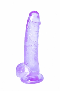 Фаллоимитатор рельефный "Intergalactic Rocket" с мошонкой, фиолетовый