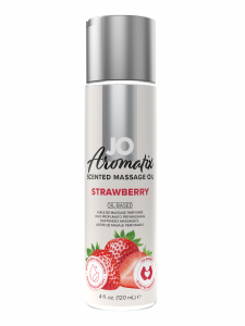 Массажное масло "JO Aromatix Strawberry" с ароматом клубники, 120ml