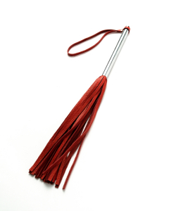 Классическая плеть-многохвостка "Crazy Handmade" красная, кожа