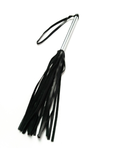Классическая плеть-многохвостка "Crazy Handmade" черная, кожа
