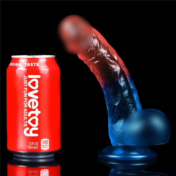 Фаллоимитатор "Lovetoy Dazzle Studs 8" розово-голубой