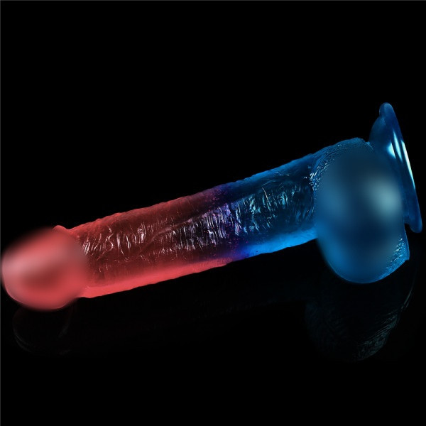 Фаллоимитатор "Lovetoy Dazzle Studs 9" розово-голубой