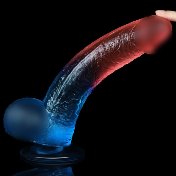 Фаллоимитатор "Lovetoy Dazzle Studs 9" розово-голубой