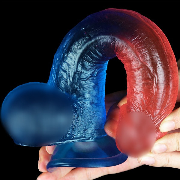 Фаллоимитатор "Lovetoy Dazzle Studs 9" розово-голубой