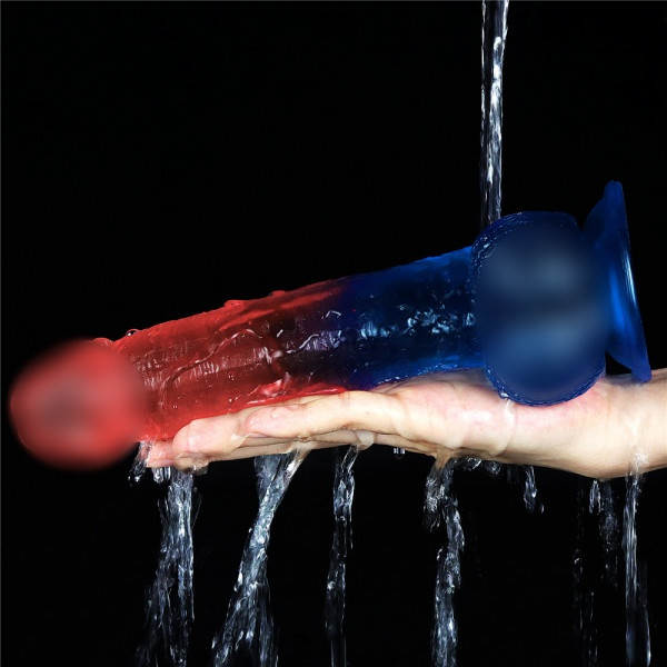 Фаллоимитатор "Lovetoy Dazzle Studs 9" розово-голубой