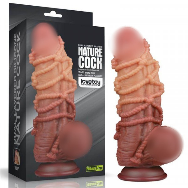 Фаллоимитатор с имитацией шибари "Nature Cock 9,5" супер реалистичный