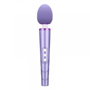 Вибромассажер для принудительного оргазма "Rechargeable Wand Ribbed" фиолетовый