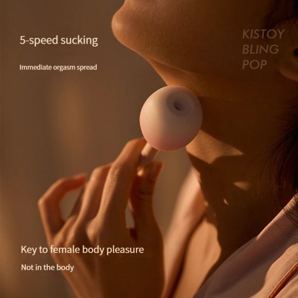 Вакуумный стимулятор клитора - вибратор + ночник "Kistoy Bling Pop"