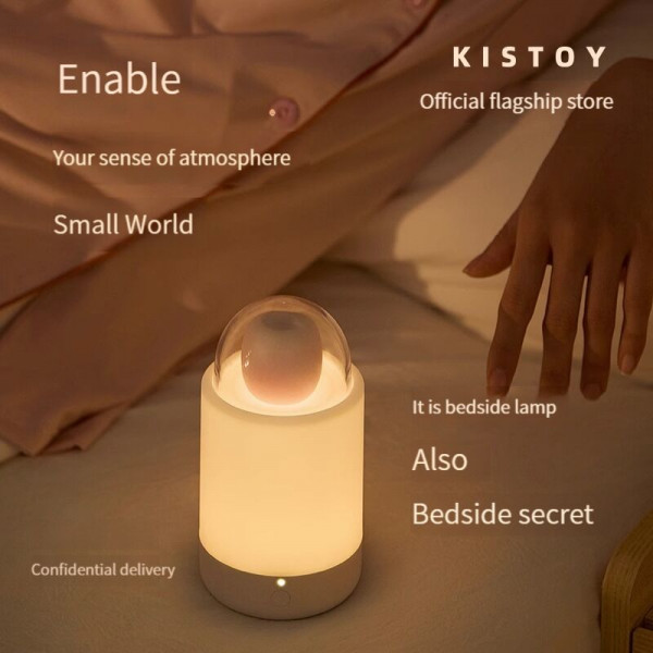 Вакуумный стимулятор клитора - вибратор + ночник "Kistoy Bling Pop"