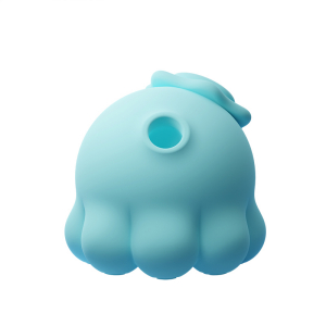 Вакуумный стимулятор-вибратор с подогревом "Galaku Vitality Octopus" голубой
