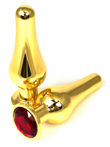 Пробка с красным кристаллом "Vandersex Tango" золото, L