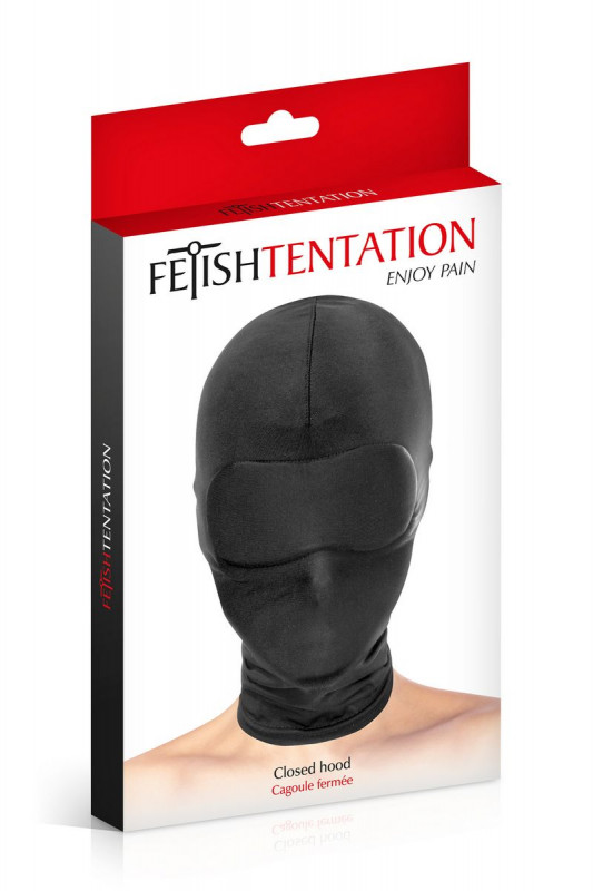 Маска балаклава "Fetish Tentation" глухая, черная