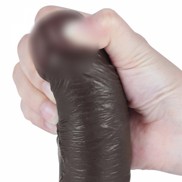 Фаллоимитатор с внутренним хребтом черный "Lovetoy 8,0" супер реалистичный