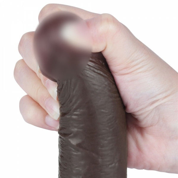 Фаллоимитатор с внутренним хребтом черный "Lovetoy 7,5" супер реалистичный