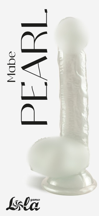 Фаллоимитатор на присоске "Lola Mabe Pearl" белый перламутр