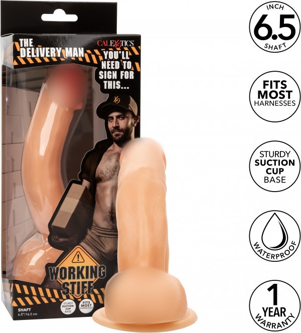 Фаллоимитатор реалистичный с изогнутым стволом "The Delivery Man" на присоске