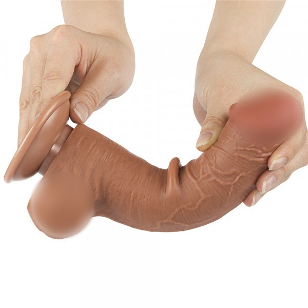 Фаллоимитатор с внутренним хребтом "Lovetoy 8,0" супер реалистичный мулат