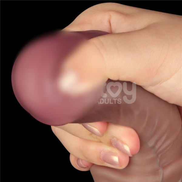 Супер реалистичный фаллоимитатор с хребтом для фистинга "Nature Cock 16" рельефный