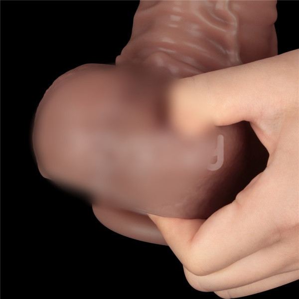 Супер реалистичный фаллоимитатор с хребтом для фистинга "Nature Cock 16" рельефный