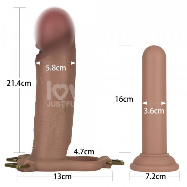 Фаллопротез-фаллоимитатор 2 в 1 "Lovetoy Ingen 9" L/XXL