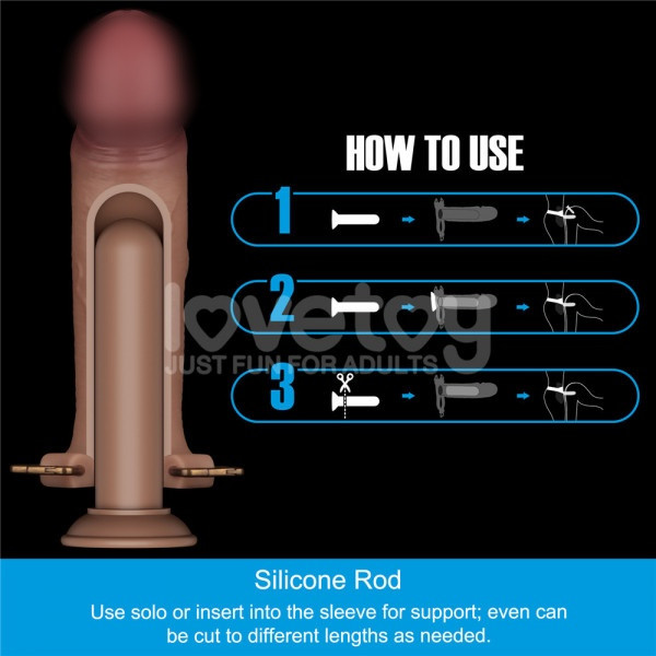 Фаллопротез-фаллоимитатор 2 в 1 "Lovetoy Ingen 9" L/XXL