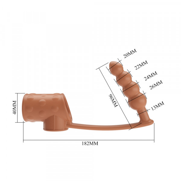 Насадка открытая + анальная пробка "Pretty Love Bigger Thicker" реалистичная