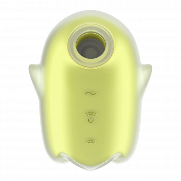 Стимулятор клитора "Satisfyer Glowing Chost" вакуум + вибрация, желтый