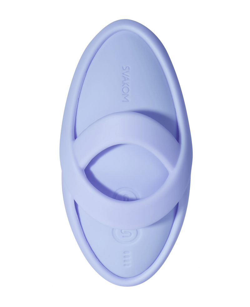 Вибратор на пальцы с подогревом "Svakom Echo 2" + приложение, голубой