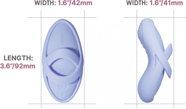 Вибратор на пальцы с подогревом "Svakom Echo 2" + приложение, голубой