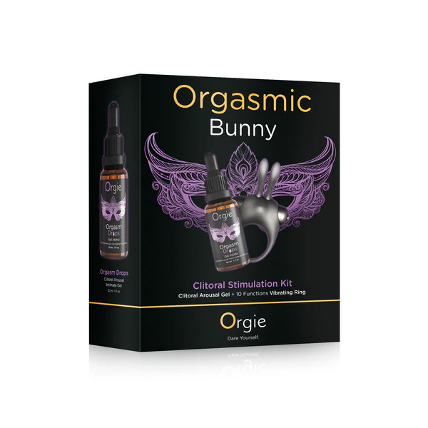 Набор "Orgie Orgasmic Bunny" капли для оргазма + эрекционное кольцо