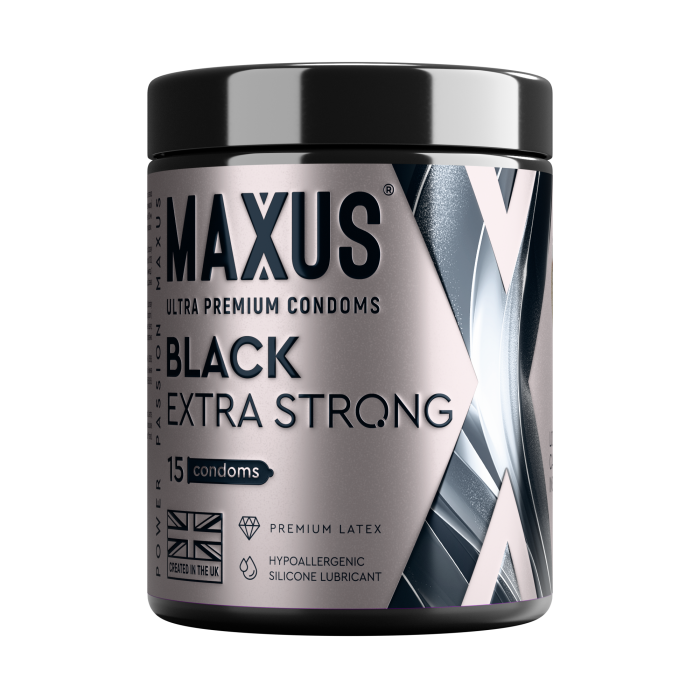 Презервативы анальные "Maxus Black" черные, 15шт