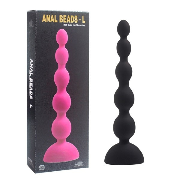 Анальная елка с вибрацией "Anal Beads" черная, L