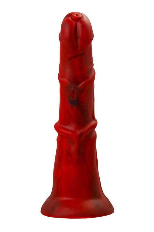 Вибратор на присоске "Monster Rex" мега мощный, красный