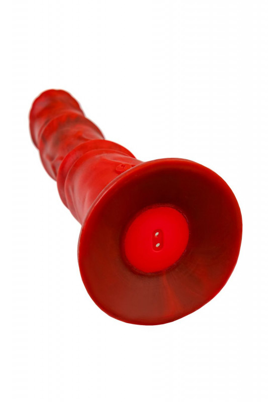 Вибратор на присоске "Monster Rex" мега мощный, красный