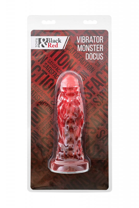 Вибратор на присоске "Monster Docus" мега мощный, красный
