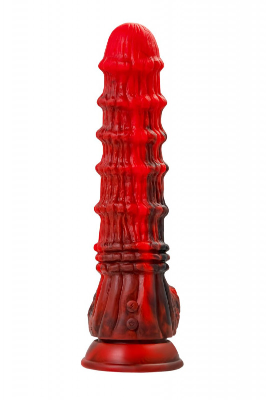 Вибратор на присоске "Monster Tops" мега мощный, красный