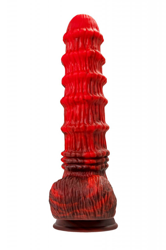 Вибратор на присоске "Monster Tops" мега мощный, красный