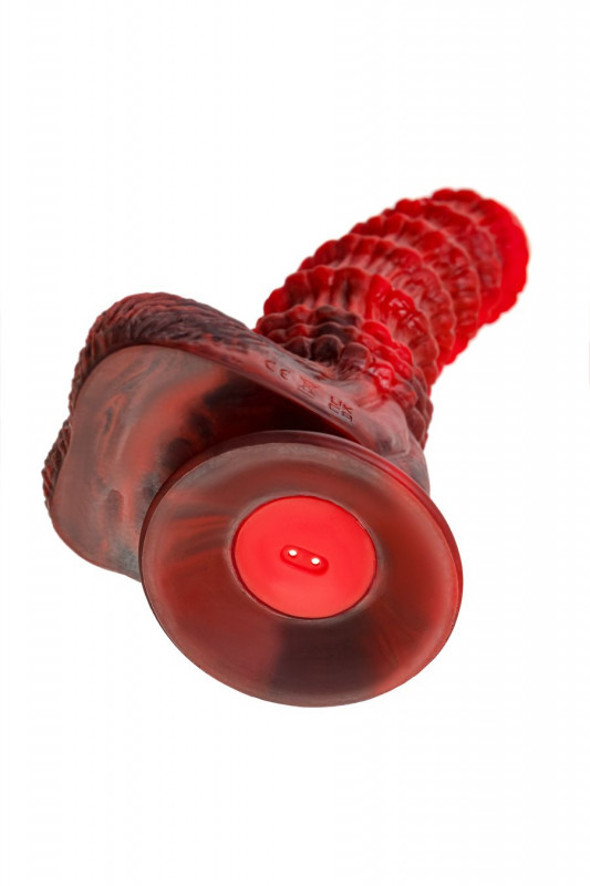 Вибратор на присоске "Monster Tops" мега мощный, красный