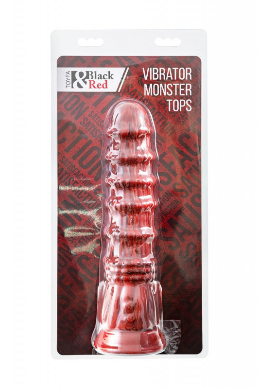 Вибратор на присоске "Monster Tops" мега мощный, красный