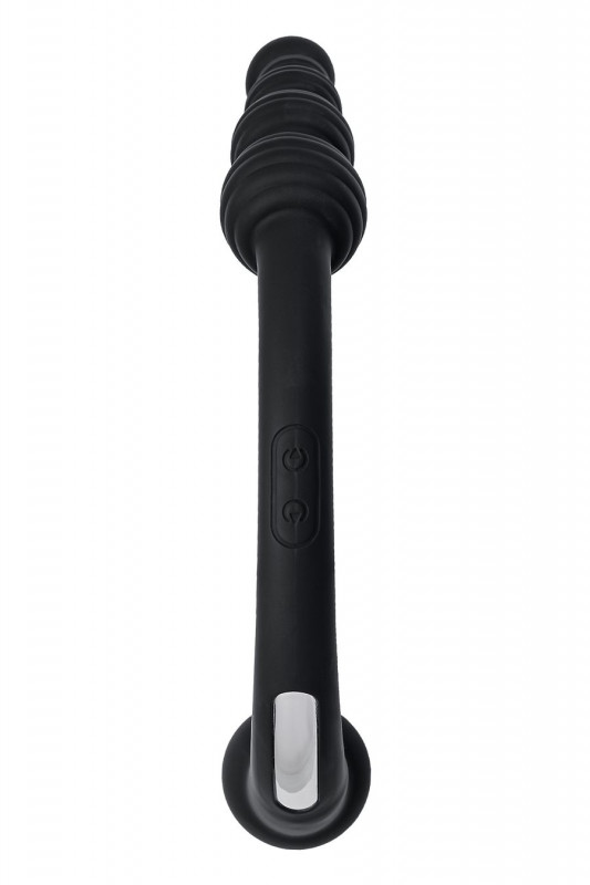 Вибратор двусторонний "Black&Red" анально-вагинальный, черный