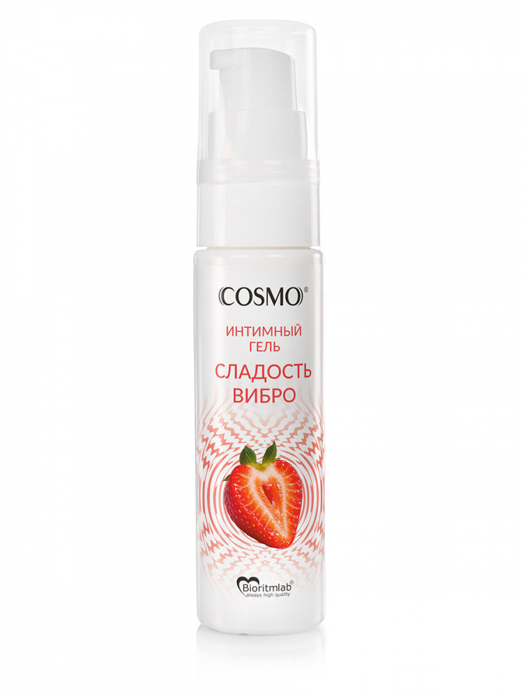 Гель с вибрацией и вкусом клубники "Cosmo Vibro" 33ml 