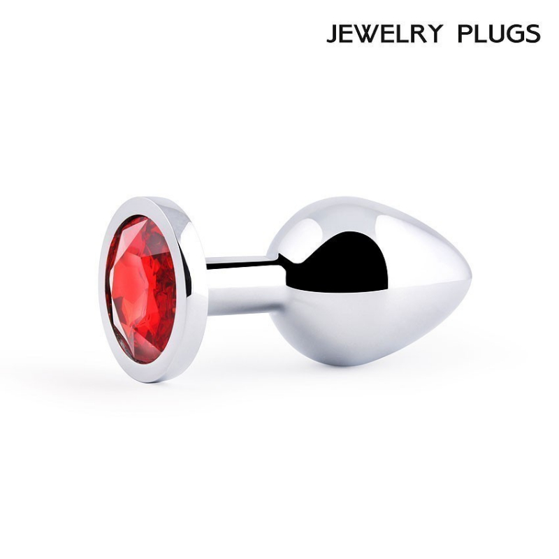 Пробка с красным кристаллом "Jewerly Plugs" металл, M 